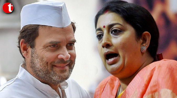 Cong. engaged in creating rift among "Brothers", says Smriti Irani