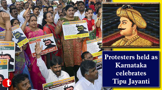 Protesters held as Karnataka celebrates Tipu Jayanti