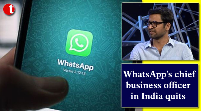 WhatsApp's chief business officer in India quits