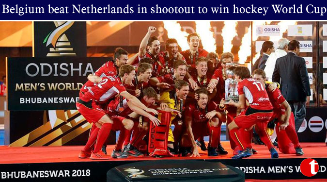 Belgium beat Netherlands in shootout to win hockey World Cup