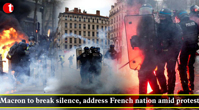 Macron to break silence, address French nation amid protests