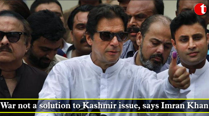 War not a solution to Kashmir issue, says Imran Khan