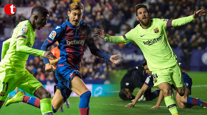 Lionel Messi leads Barcelona to 5-0 win over Levante