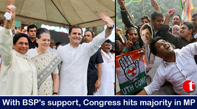 With BSP's support, Congress hits majority in MP