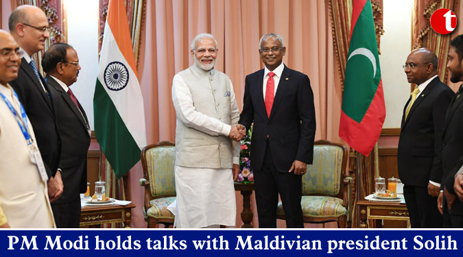 PM Modi holds talks with Maldivian president Solih