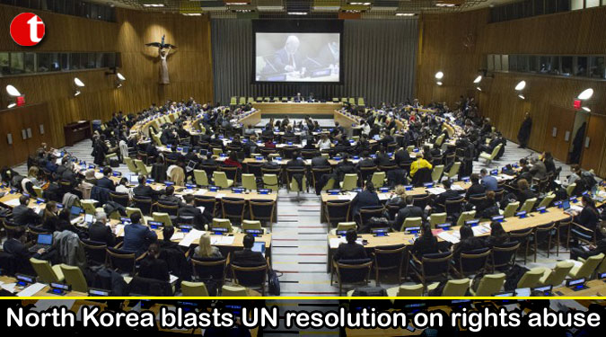 North Korea blasts UN resolution on rights abuse