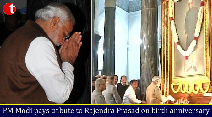PM Modi pays tribute to Dr. Rajendra Prasad on birth anniversary
