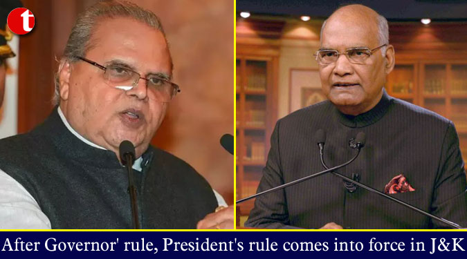 After Governor' rule, President's rule comes into force in J&K