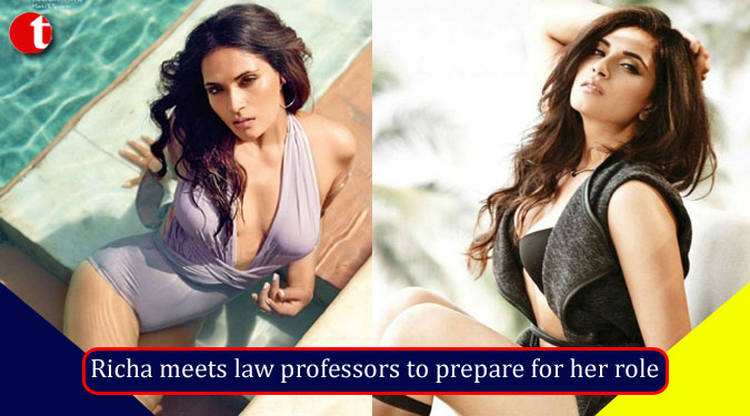 Richa meets law professors to prepare for her role