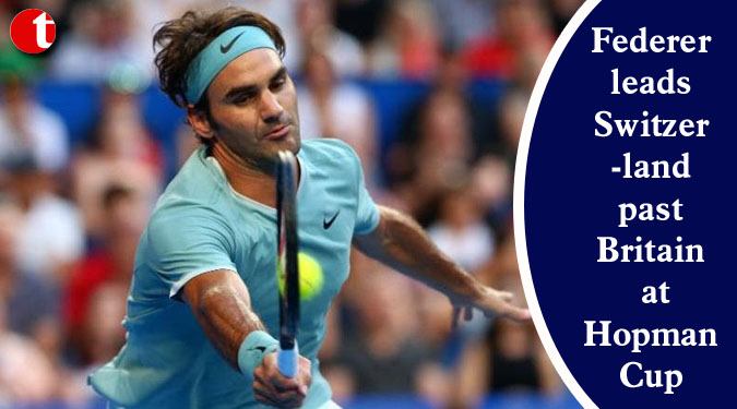 Federer leads Switzerland past Britain at Hopman Cup