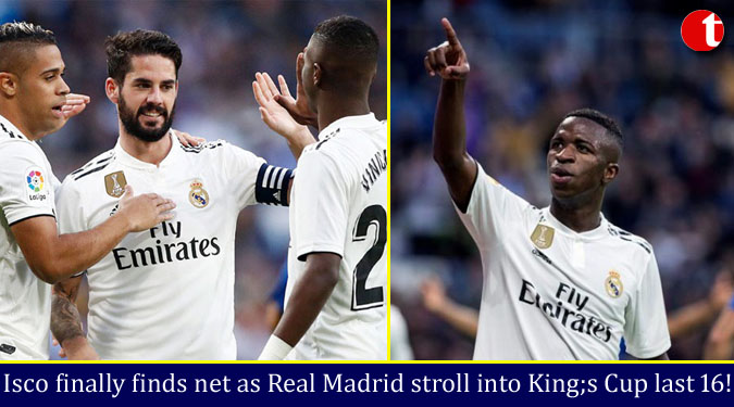 Isco finally finds net as Real Madrid stroll into King;s Cup last 16!