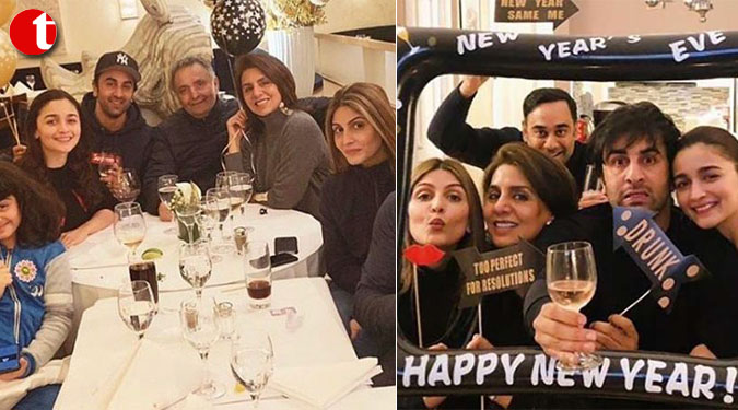 Alia welcomes 2019 with Ranbir Kapoor's family