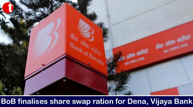 BoB finalises share swap ration for Dena, Vijaya Bank