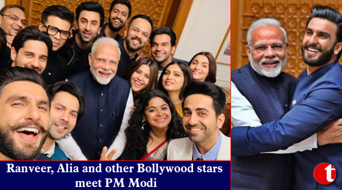 Ranveer, Alia and other Bollywood stars meet PM Modi
