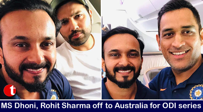 MS Dhoni, Rohit Sharma off to Australia for ODI series