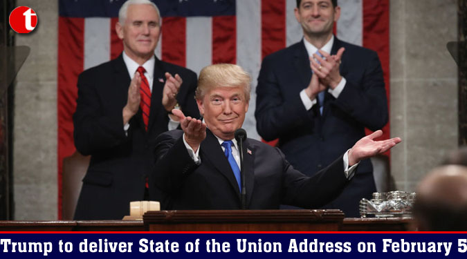 Trump to deliver State of the Union Address on February 5