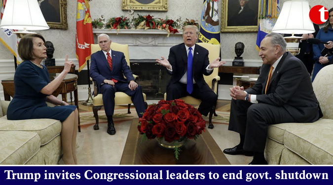 Trump invites Congressional leaders to end government shutdown