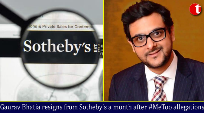 Gaurav Bhatia resigns from Sotheby's a month after #MeToo allegations