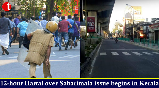 12-hour Hartal over Sabarimala issue begins in Kerala