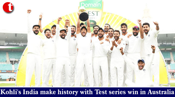 Kohli's India make history with Test series win in Australia