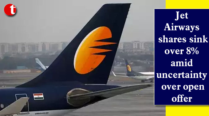 Jet Airways shares sink over 8% amid uncertainty over open offer