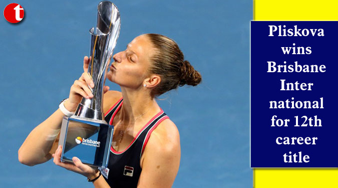 Pliskova wins Brisbane International for 12th career title
