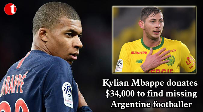 Kylian Mbappe donates $34,000 to find missing Argentine footballer