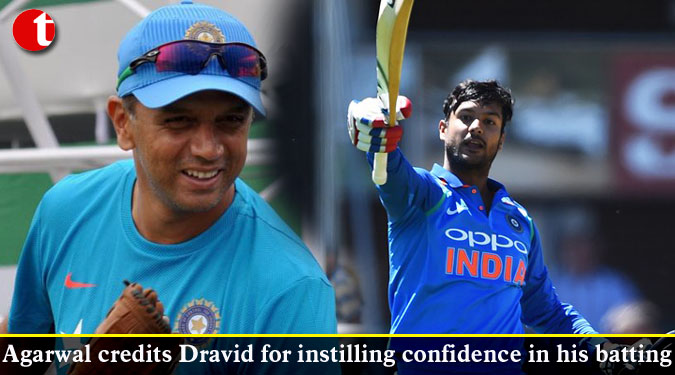 Agarwal credits Dravid for instilling confidence in his batting