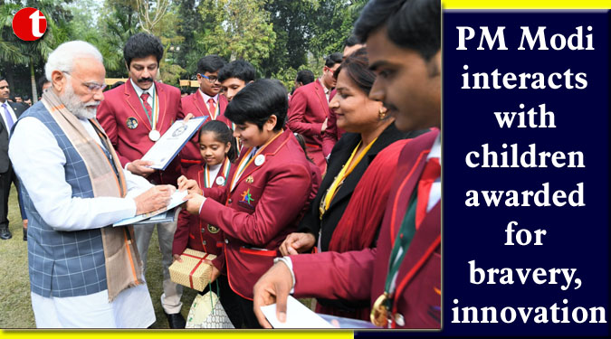 PM Modi interacts with children awarded for bravery, innovation