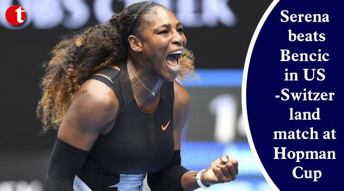 Serena beats Bencic in US-Switzerland match at Hopman Cup