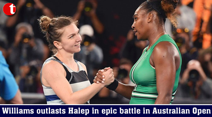 Williams outlasts Halep in epic battle in Australian Open