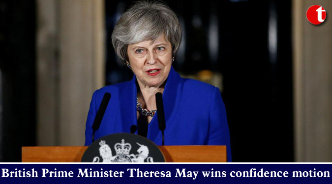 British Prime Minister Theresa May wins confidence motion