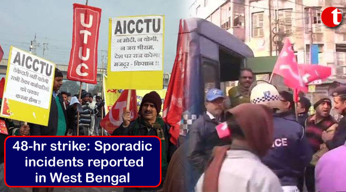 48-hr strike: Sporadic incidents reported in West Bengal