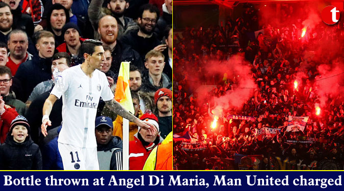 Bottle thrown at Angel Di Maria, Man United charged