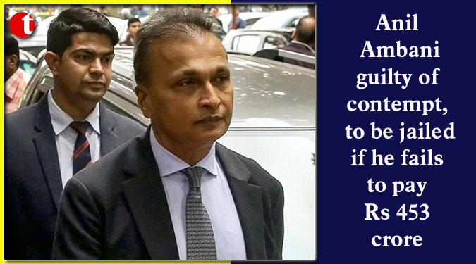 Anil Ambani guilty of contempt, to be jailed if he fails to pay Rs 453 crore
