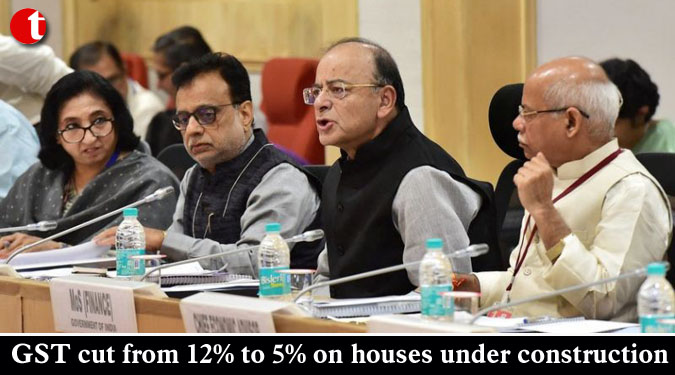 GST cut from 12% to 5% on houses under construction