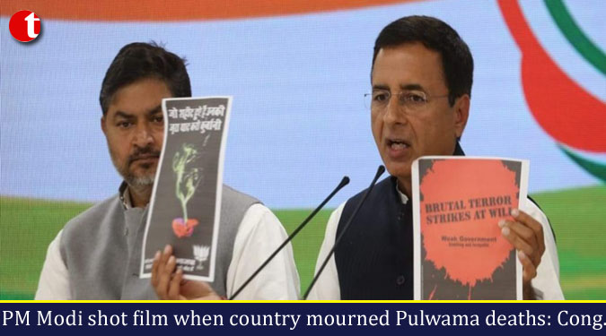 PM Modi shot film when country mourned Pulwama deaths: Cong.