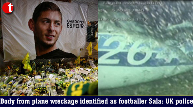 Body from plane wreckage identified as footballer Sala: UK police