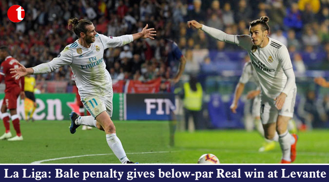 La Liga: Bale penalty gives below-par Real win at Levante