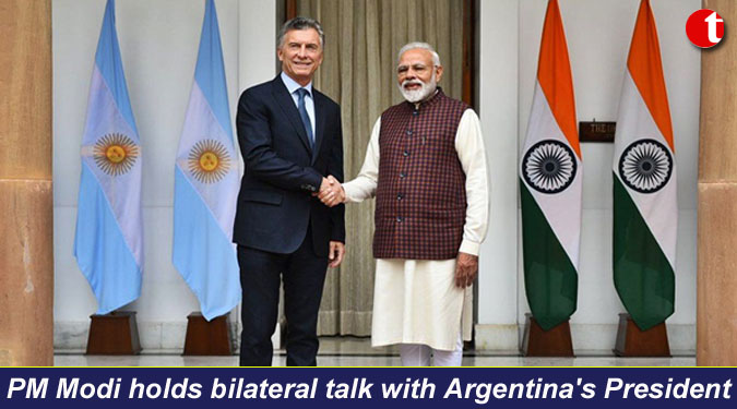 PM Modi holds bilateral talk with Argentina's President