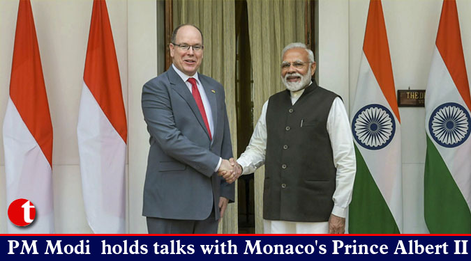 PM Modi holds talks with Monaco's Prince Albert II