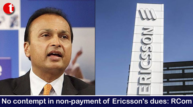 No contempt in non-payment of Ericsson’s dues: RCom