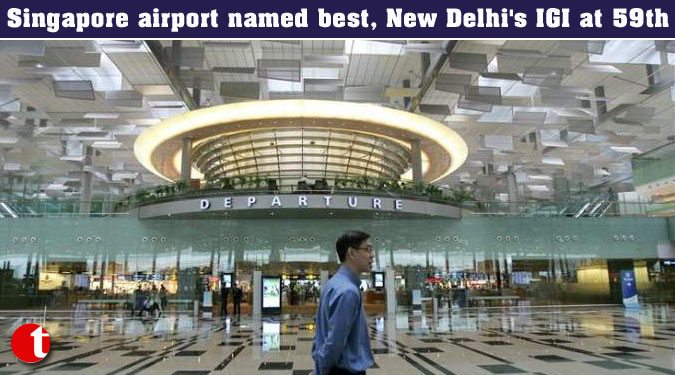 Singapore airport named best, New Delhi's IGI at 59th