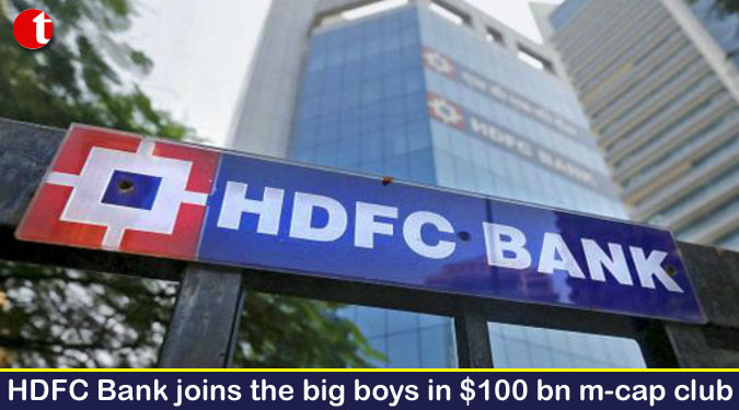 HDFC Bank joins the big boys in $100 bn m-cap club