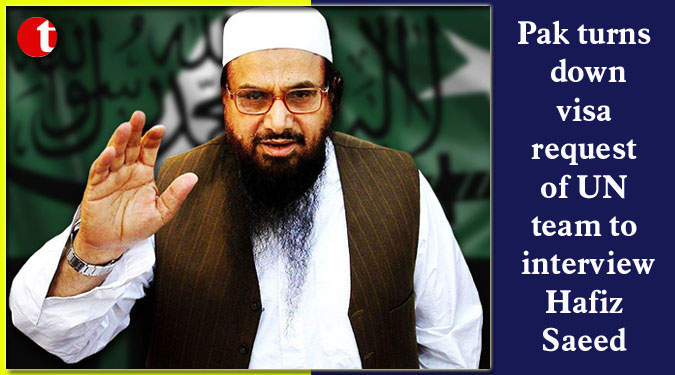 Pak turns down visa request of UN team to interview Hafiz Saeed