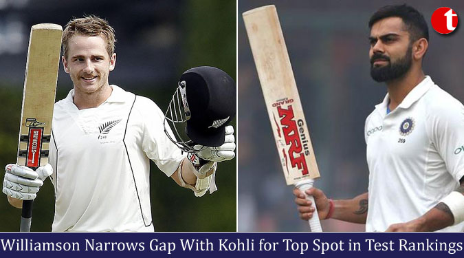 Williamson narrows gap with Kohli for top spot in Test rankings