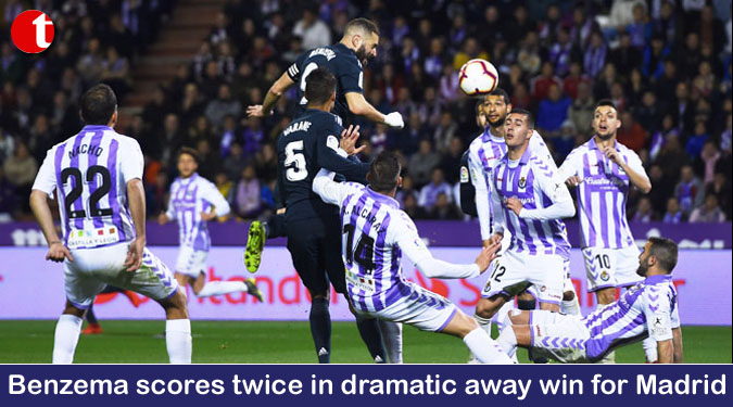 Benzema scores twice in dramatic away win for Madrid
