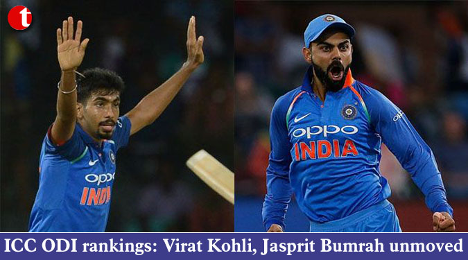 ICC ODI rankings: Virat Kohli, Jasprit Bumrah unmoved
