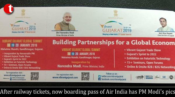 After railway tickets, now boarding pass of Air India has PM Modi's pics