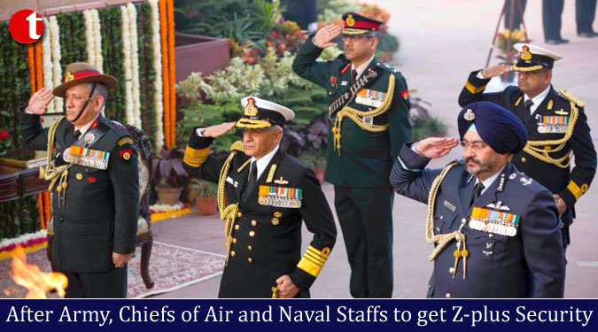 After Army, Chiefs of Air and Naval Staffs to get Z-plus Security